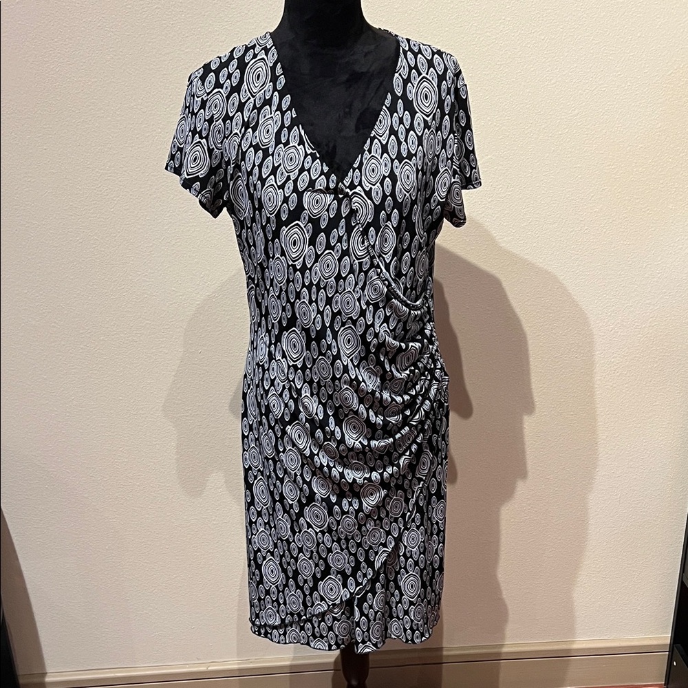 George Black and White Swirl Mini Dress
